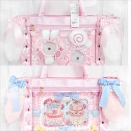 Italife Fluffy fur Ears with Bow for Itabag Decoration Women Kawaii Pink Blue 15cm Ear Hanger Buckles Ita bag Accessories H353