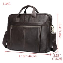 WESTAL 17'' Laptop Bag for Men Briefcases Genuine Leather Totes a4 Document Bags Men's Business Bag Leather Men Handbags 5013