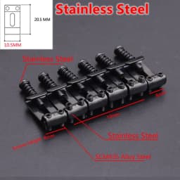 1 Set 10.5MM/10.8MM/11.3MM Stainless Steel / Titanium Alloy (TC4) Electric Guitar Bridge Saddle for Fende.r ST