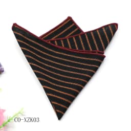 Solid Striped Brown Pocket Square 23CM Cotton Men's Suit Handkerchief Groom Host Hanky Wedding Party Chest Tie Suit Accessories