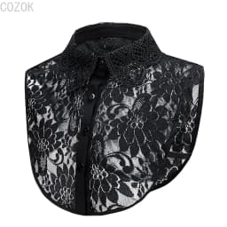 Female Lace Detachable Collar Vintage Solid Fake Collar Lapel Blouse Top Adjustable Women Clothes Ladies False Collar