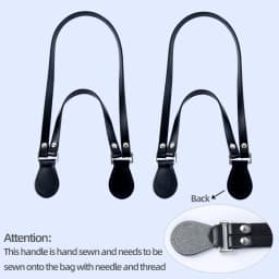 1 Pair of Multifunctional Hand Stitched Sewn Leather Bag Straps Handles Replacements for Single Shoulder Held Bags Accessories
