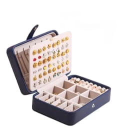 Jewelry Box PU Leather Jewellery Storage Earring Boxes Packaging Storage Display Case Organizer for Home Travel Girl Gift