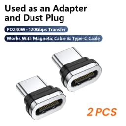 Boxiang Magnetic Plug 240W 48V5A Magnetic USB-C Cable PD3.1Fast Charge 120Gbps High Speed Data Sync Dual Use Type C Charger Wire