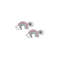 EVISPOL 2-12pcs 316L Stainless Steel Screw Back Stud Earrings Butterfly Heart Flower Cartilage Dath Earrings Piercing Jewelry