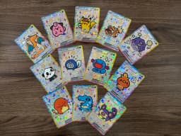 55Pcs Chibi DIY Card Poke Collection PTCG Holographic Cute Anime Version Classical Cards Gengar Charizard Eevee Pocket Monster