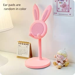 Cute Cartoon Bunny Phone Stand Universal Desktop Cell Phone Holder Adjustable Mobile Phone Bracket For iPhone iPad Huawei Tablet