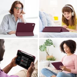 Case for iPad(A16) 11/10th Gen 11/10.9 Inch 2025/2022,Auto Sleep/wake Slim Tri-fold Stand Soft TPU Back Cover with Pencil Holder