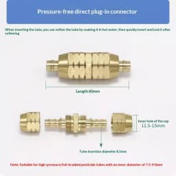 Pressure Hose Adapter Quick Connection Agricultural Spray Pipe Adapter Copper Repair Extension High-Pressure Water Pipe Joint