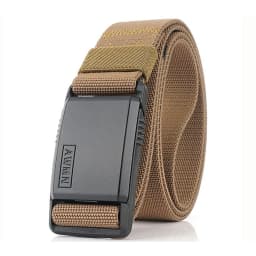 KOLBER Magnetic Elastic Belt for Men Quick Release Silver Buckle Casual belt Male Adjustable Stretch Waistband Hiking Girdle