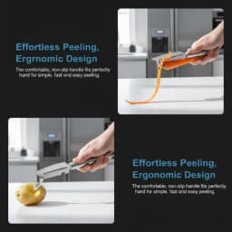 3 In1 Peeling Knife Stainless Steel Multifunctional Vegetable Fruit Peeler Cutter Easy Slicing for Home Kitchen Use