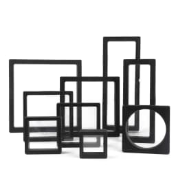 Black 3D Free Stand Suspension Floating Case Frame Membrane Display For Jewelry Storage Ring Earrings Necklace Accessories Box