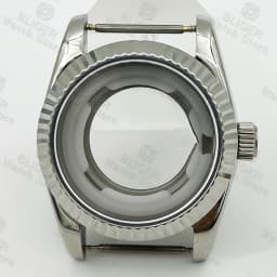 BLIGER 31mm NH05 NH06 Watch Case Fluted Curved Silver Gold Rose Gold Jubilee For Ladies Watch Date Sapphire Glass Waterproof