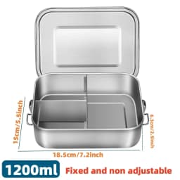 304 Stainless Steel Bento Box Double Layer Compartment Student Lunch Box Leak Proof American Style Airtight Food Container