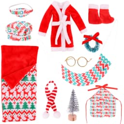 Christmas Doll Accessories Set For Babi 30 CM Doll Clothes Dress For Elf Doll,Toys For Girls,Free Shipping,Christmas Gift