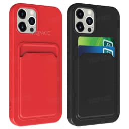 Candy Color Card Slot Wallet Pocket Silicone Case For iPhone 17 Air 16e 16 15 14 Pro Max Plus Soft Silicone Phone Cover
