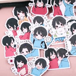 36pcs Cute Little Couple's Hand-book Sticker Hand-book Characters Korean Wind Ins Wind Diy Photo Album Mobile Phone Material
