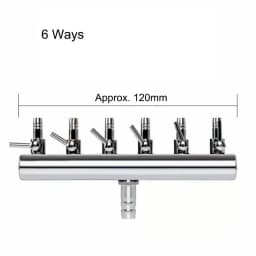 1 2 3 4 5 Way Aquarium Air Splitter Valve Fish Tank Air Pump Flow Splitter Distributor Pump Valve Tap Lever Control Switch Valve