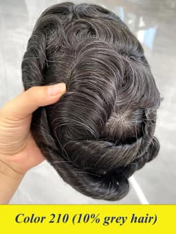 Bond--Male Hair Prosthesis Mono Lace,PU Front And NPU Back Men's Wig Durable Men's Capillary Prothesis 100% Natural Wigs For Men