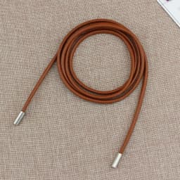 New Round Leather Rope Dresses Coat Decoration String Waist Belt For Women Solid Fashion Long Waist Chain Vintage Waistband
