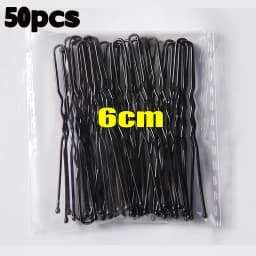 5/6/7cm Black Hair Clips U-Shaped Bobby Pin Invisible Wavy Hairpin Hairstyle Styling Metal Hair Grip Barrette Hair Accessories