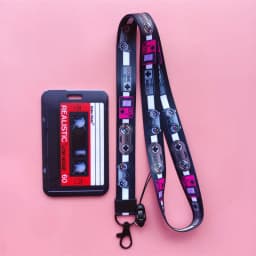 Retro Tape Card Holder Lanyard Camera Neck Strap Credit Card Case ID Badge Holders Credentials Protection Card Holders