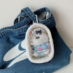 10cm Plush Doll Storage Bag Cartoon K-Pop Figure Hanging Pouch Doll Carrier Ita Bag Students Transparent PVC Backpack Pendants