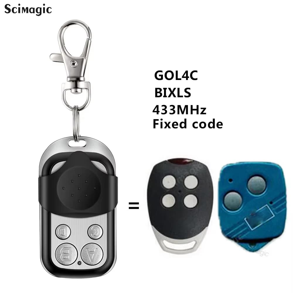 Copy Remote Control 433mhz Gol4C BIXLS Duplicator Handheld Transmitter 433.92 mhz Fixed Code Command Garage Door Opener