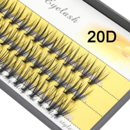 MUYD Black Hand Made Silk 20D/30D Individual Cluster Eyelashes Extension Natural DD Mink Lashes Soft Cilos 3D Volume