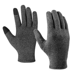1Pair Full Finger Compression Gloves Arthritis Gloves for Men & Women; Ideal as Carpal Tunnel Gloves, Hand Brace for Arthritis