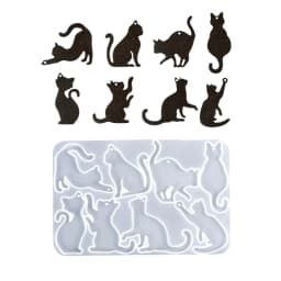 High Quality Silicone Mold With 8 Cavity Cats Designs Perfect For Home Crafting And Individualized Gift Making