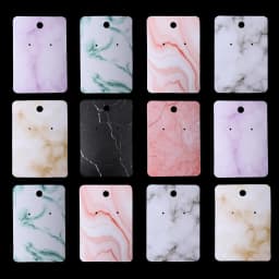 50pcs/lot Necklace Earrings Ear Studs Packaging Card Blank Jewelry Display Card Marbling Paper Card For Jewelry Packaging