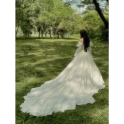 Tokyo Customized Cathedral Train Ball Gown Prom Dress Lace Applique vestidos de noche Tiered Ruffle Long Sleeve Evening Dresses