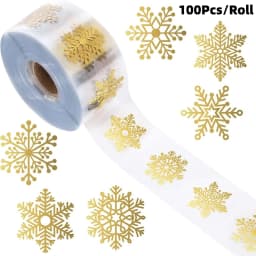 100-500pcs 1 inch Round Transparent Merry Christmas Stickers Self adhesive Holiday Stickers For Christmas Decor Wedding Cards