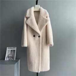 Solid Color Sheep Shearing Jacket Warm Wool Fur Coat Women Korean Fur Jackets Women Tops Casual Mid-length Fur Coats Zm944