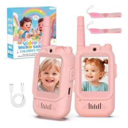 Kids Walkie Talkies with Video 2 Pack Rechargeable Kids Video Walkie Talkies Christmas Birthday Gifts for Boys and Girls