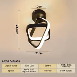 Nordic Modern Minimalist Corridor LED Ceiling Light Home Lighting Decor Corridor Balcony Entrance Lighting Lamps for Living Room