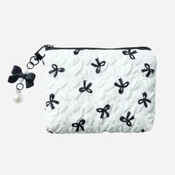 Cute Bowknot Cosmetic Bag High Appearance Level Portable Clutch Multi Functional Storage Pouch Advanced Sense Mini Coin Purse