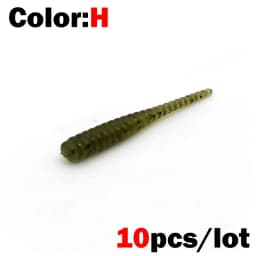OUTKIT New Soft Lure 10pcs Silicone Bait 35mm 0.3g Straight Tail Pin Swimbait Wobblers Worm bass Carp Rockfishing Fishing Tackle