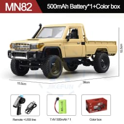 1:12 MN Model MN82 RC Car 2.4G RTR Version 4WD 280 Motor Proportional Off-Road Remote Control Crawler Toys For Boys Gifts