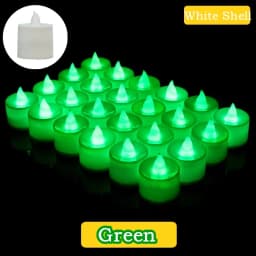 1-50Pcs Colorful Flickering Flame LED Candles Light Battery Powered Flameless Simulation Light For Wedding Christmas Home Decor
