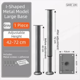 Adjustable Height Furniture Support Legs Load-Bearing Replacement Legs Bed Beam Support Leg Heavy-Duty DIY Accessories