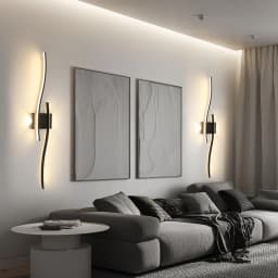 Modern LED Wall Lamp Simple Lines 60/80cm Available Three Colors Bedroom Bedside TV Wall Corridor Indoor Lighting Fixtures