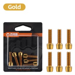 6pcs/set Bicycle Handlebar Screws M5 18mm Titanium Plated Colorful Stainless Steel MTB Road Bike Stem Bolts Cycling Parts