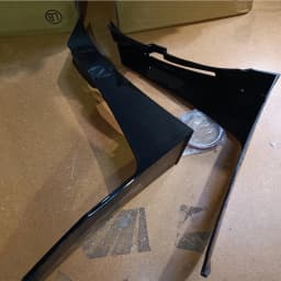 Black Shiny For 15-22 Ford Mustang GT500 Front Bumper Corner Winglet Splitters