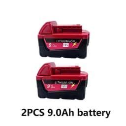 M18 For Milwaukee 18V Power Tool Battery, Charger BR XC M18B5 48-11-1860, Built-in 18650 Power Tool Battery 6.0Ah/9.0Ah/12.0Ah