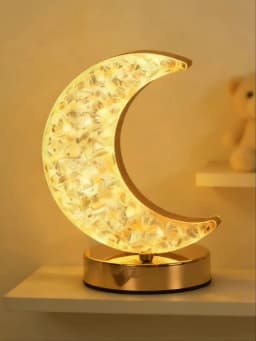 Bedroom Crystal Touch Dimming Night Light Room Home Decor Aesthetics USB Bedside LED Ambient Table 3d Moon Lamp