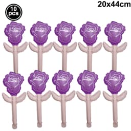 10pcs Mini Rose Flower Balloons Rose Shaped Balloons Birthday Wedding Balloon Mother's Day Decoration Baby Shower Party Supplies
