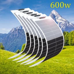 1000W 600W 300W 200W 100W Flexible Solar Panel Protable Solar Panel System 12V 24V Battery Charger for Camping Equipment Home RV