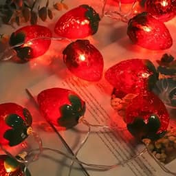 1pc 10/20LED Simulation Strawberry String Lights Battery Powered LED Fairy Light Suitable For Indoor Room Yard Party Decoration